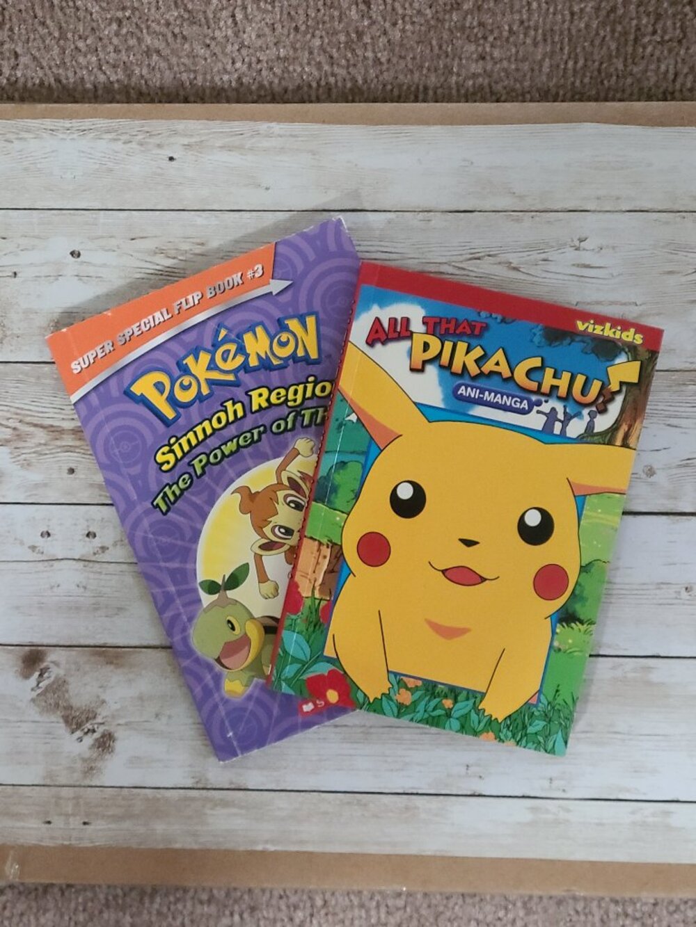 2 Pokemon Pikachu Books Sinnoh Region Ani Manga VizKids Scholastic
